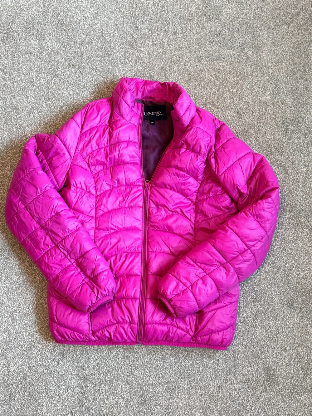 George woman's bright Pink Puffer Jacket